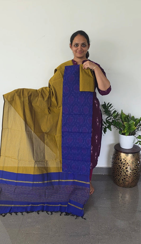 Pochampally full ikkat sico set - SA56