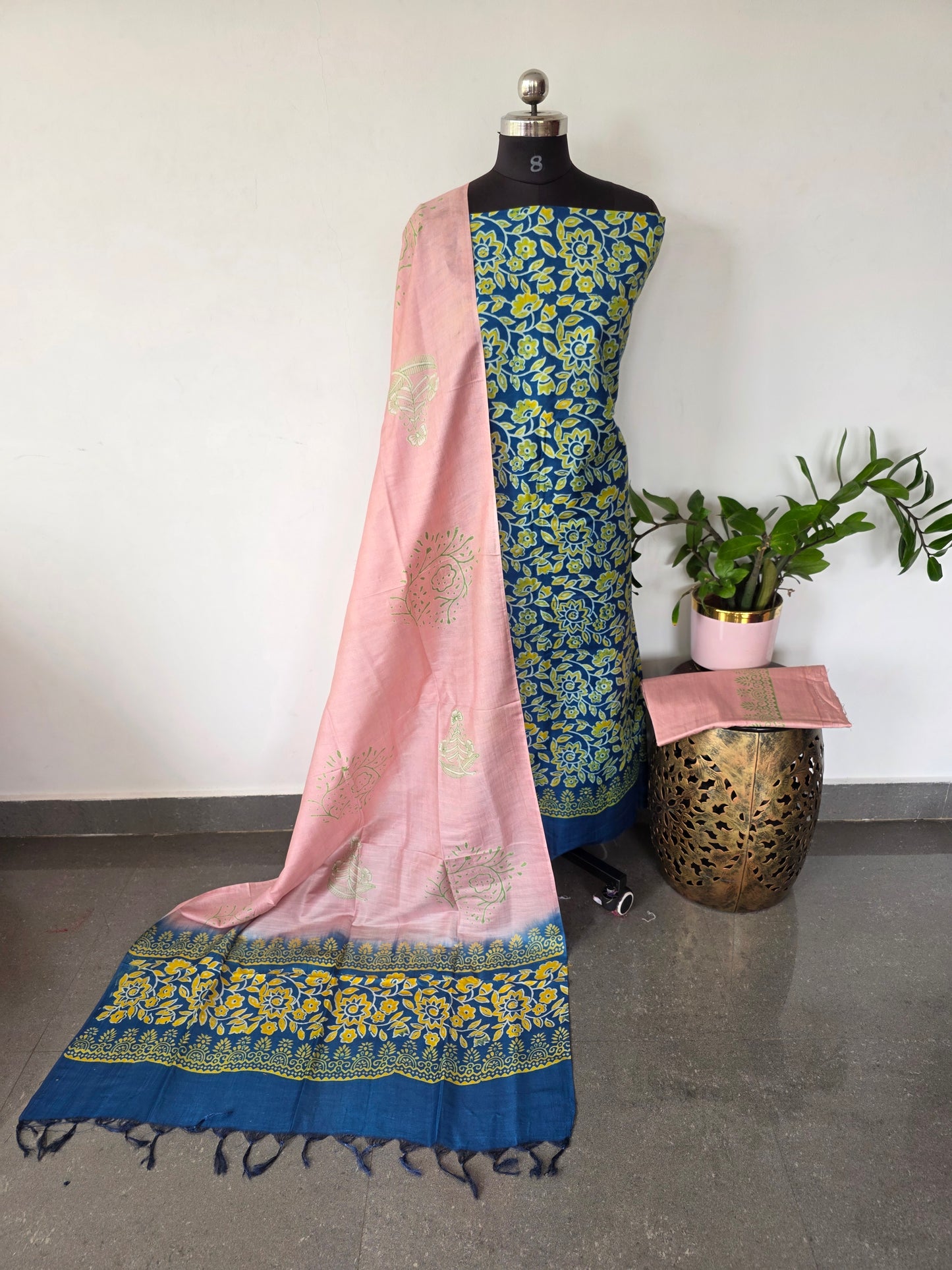 Bhagalpuri katan blockprinted salwar - BA490