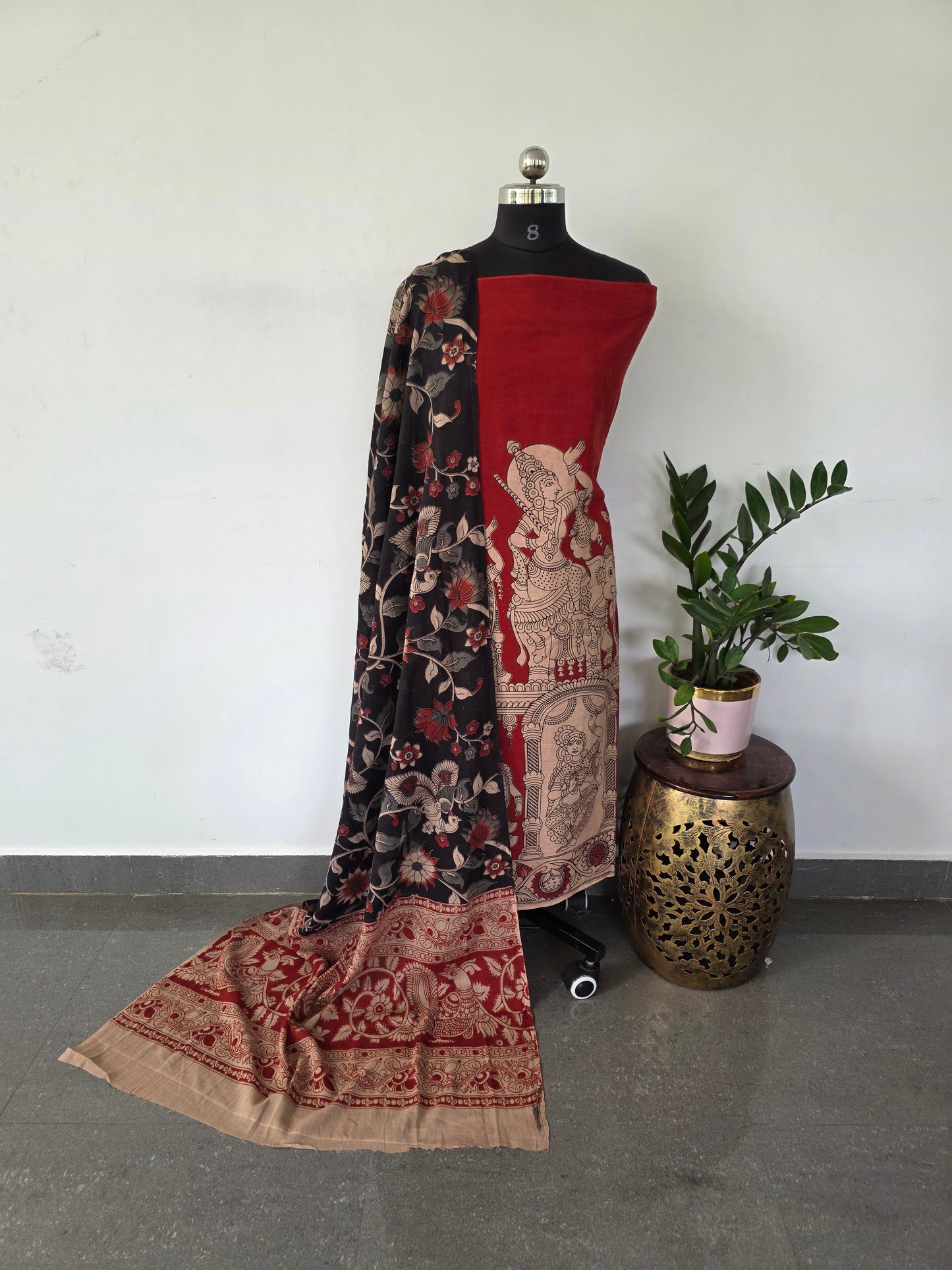 Authentic pure kalamkari cotton set - AK8