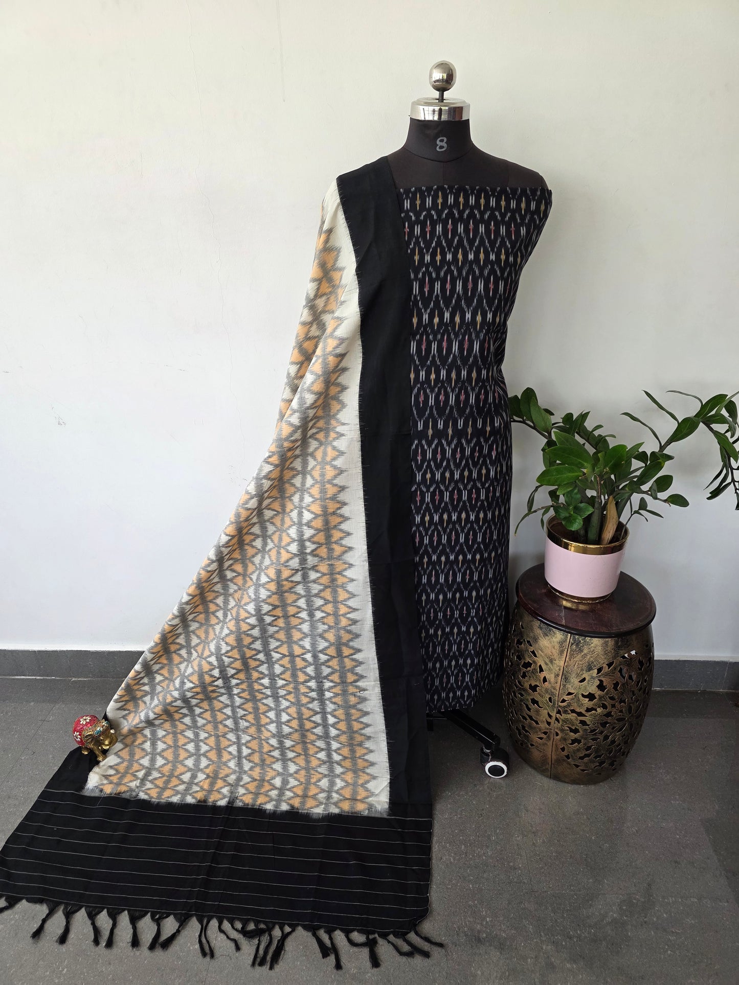 Handloom Mercerised ikkat cotton salwar set - KK267