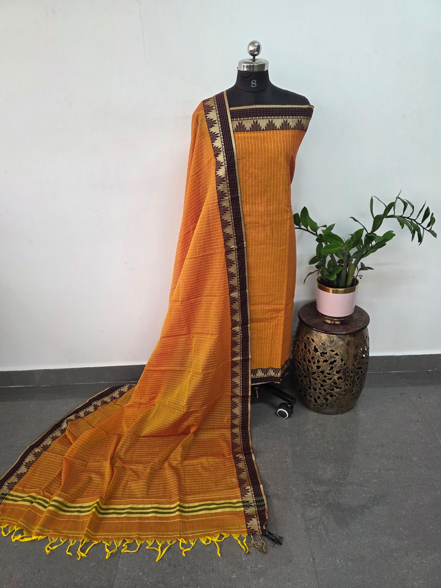 Mercerised stripes narayanapet salwar set (4.5 meters)-Na514