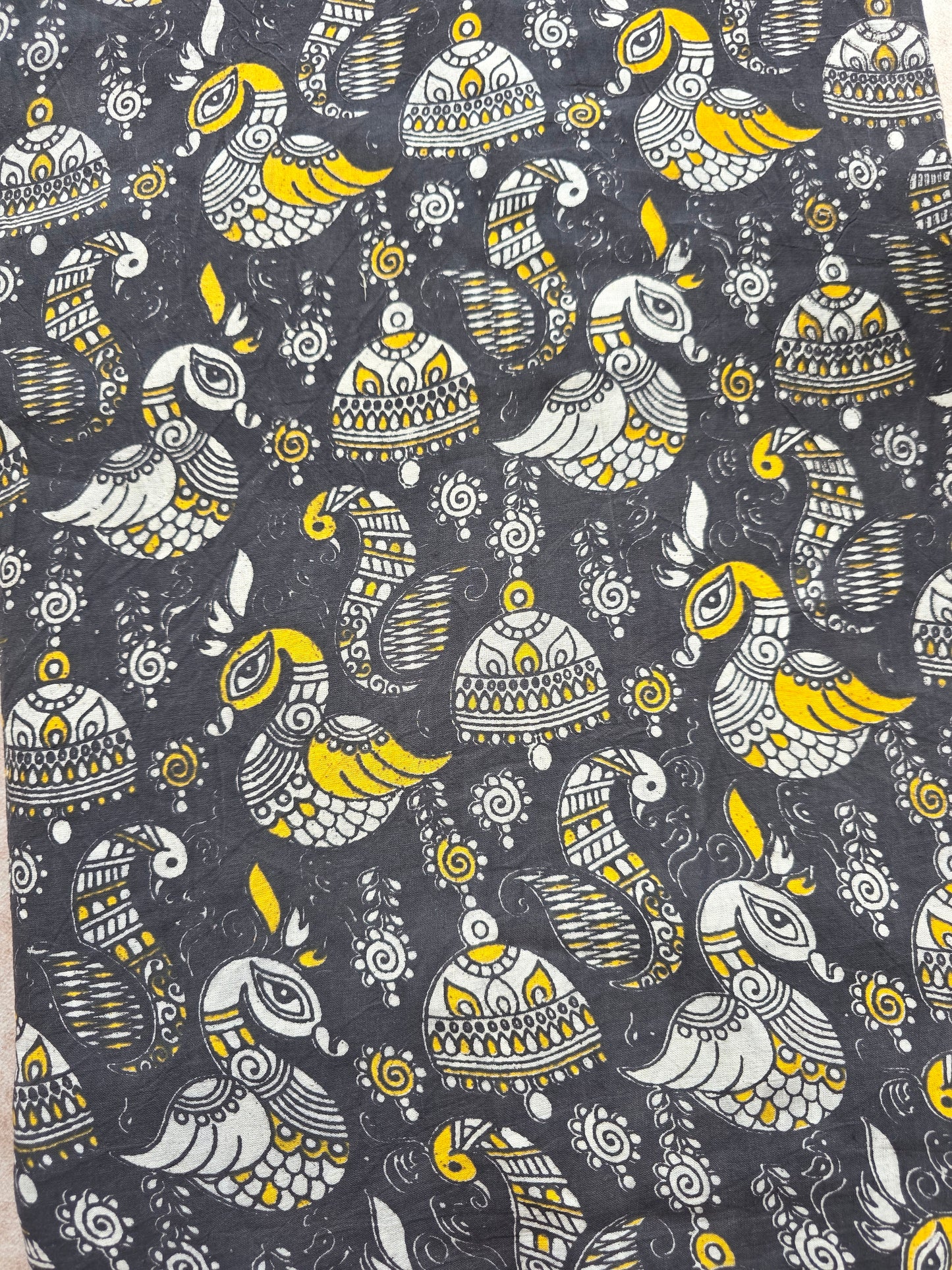 Pure kalamkari cotton running material (1 meter)- KM38