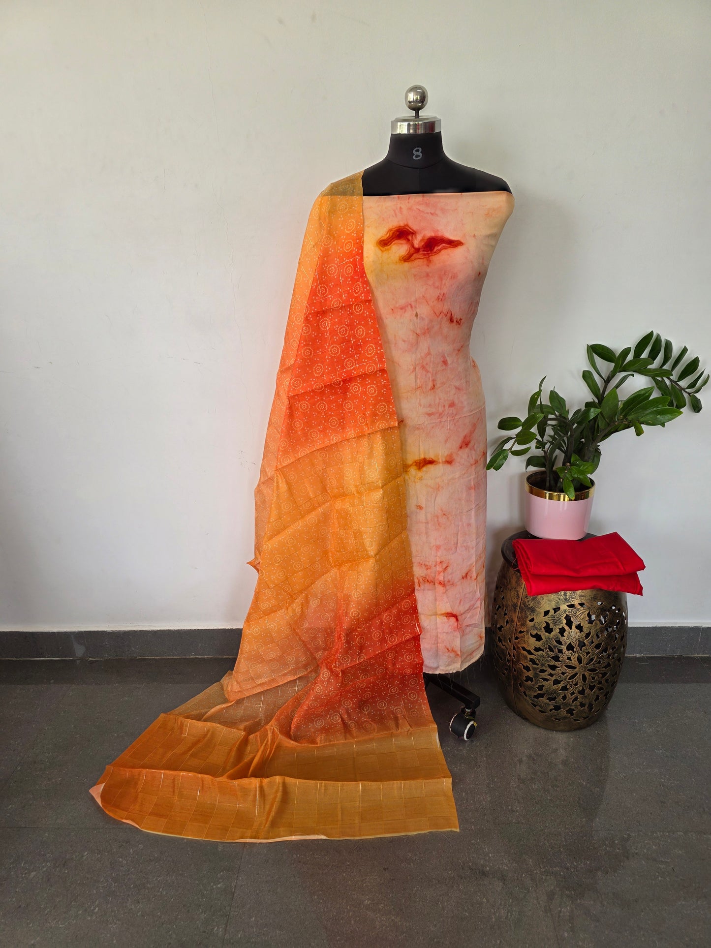 Fancy tussar silk set - CLA393