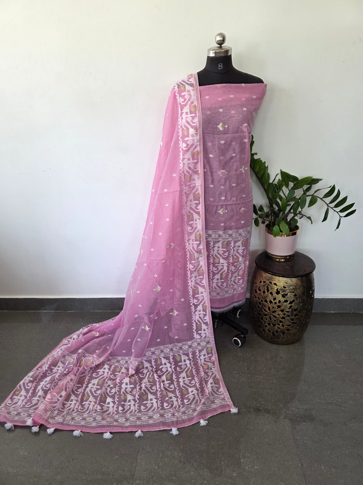 west bengal Silk cotton jamdhani set - CLA142