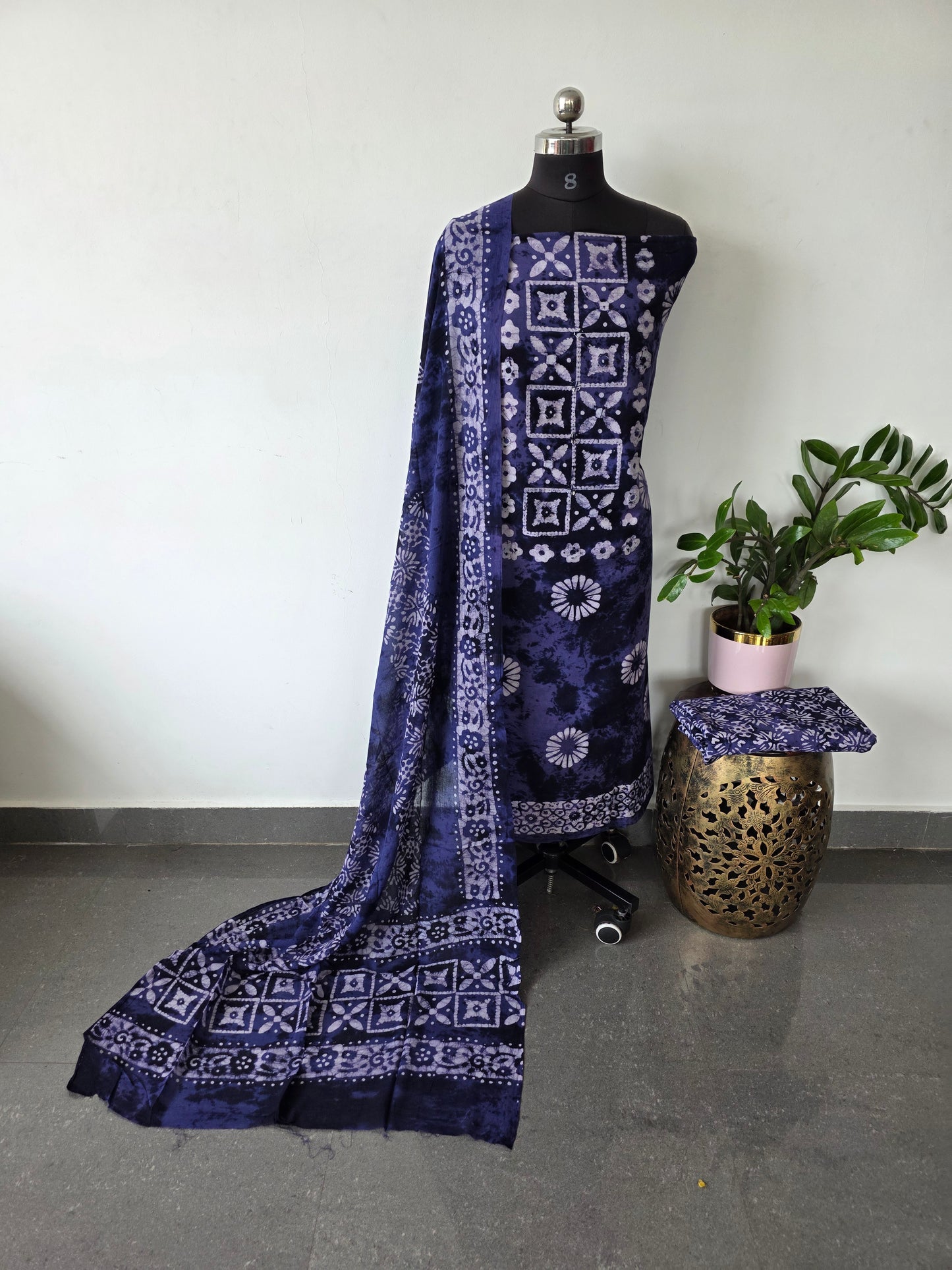 Embroidery batik cotton salwar set - CLA331