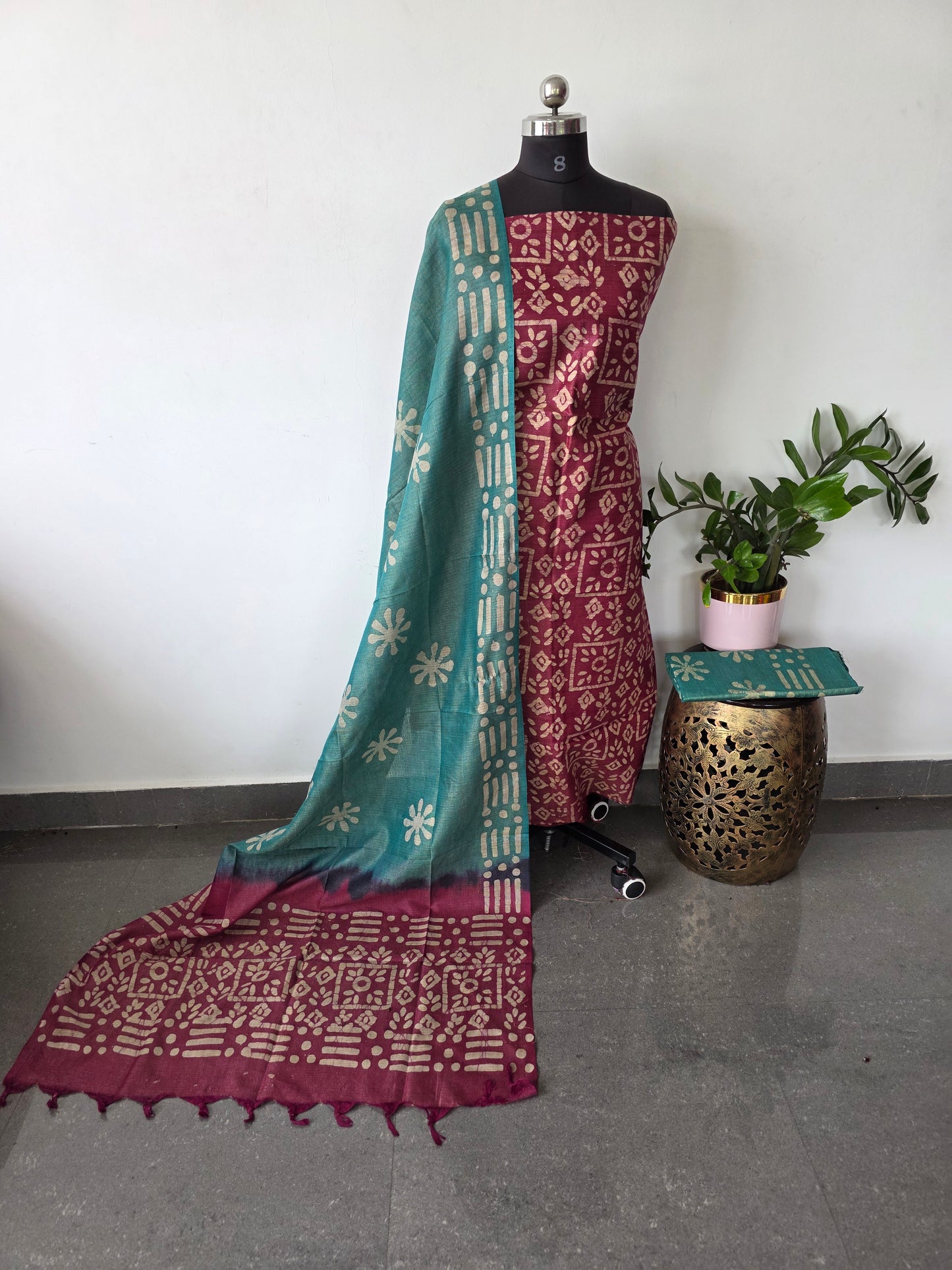 Bhagalpuri batik salwar set - BA446