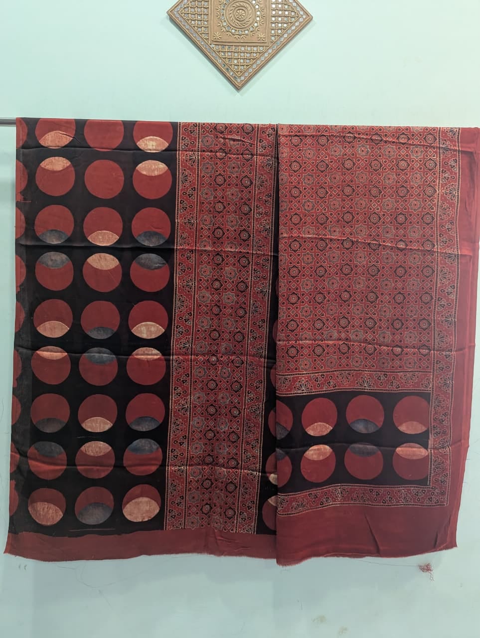 Handcrafted ajrakh modal silk set - HZ189