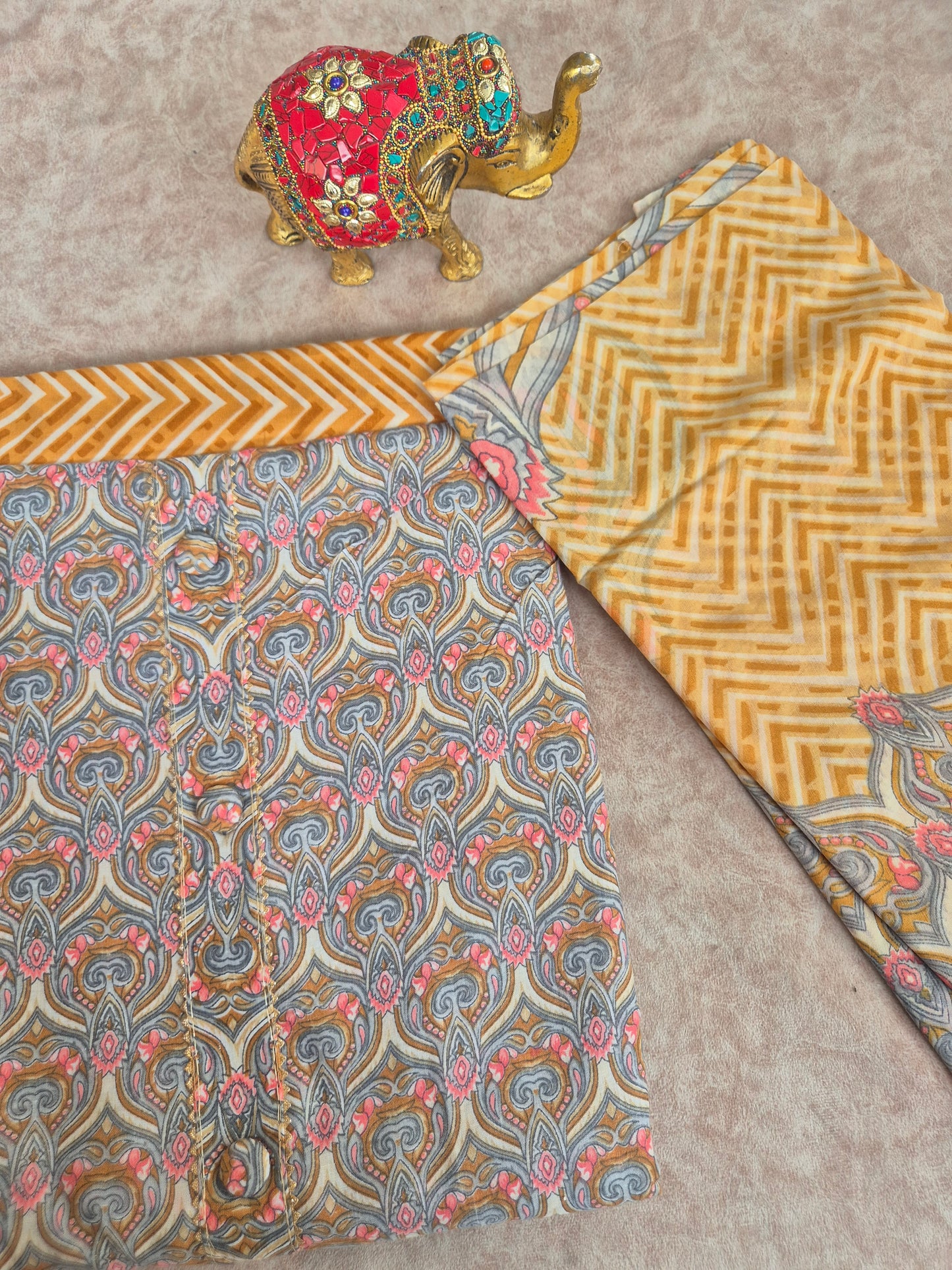 Fancy silk cotton set - D12