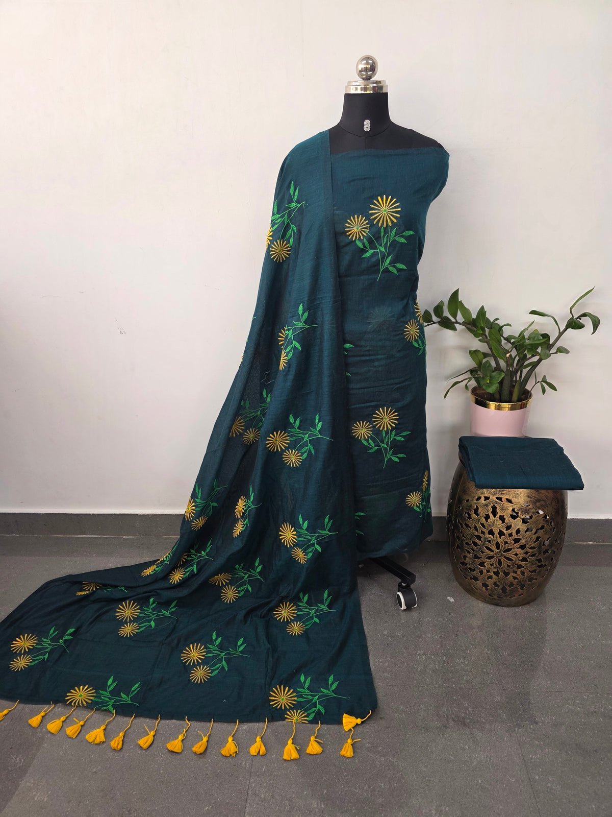 Embroidery Khadi cotton salwar -JMM516
