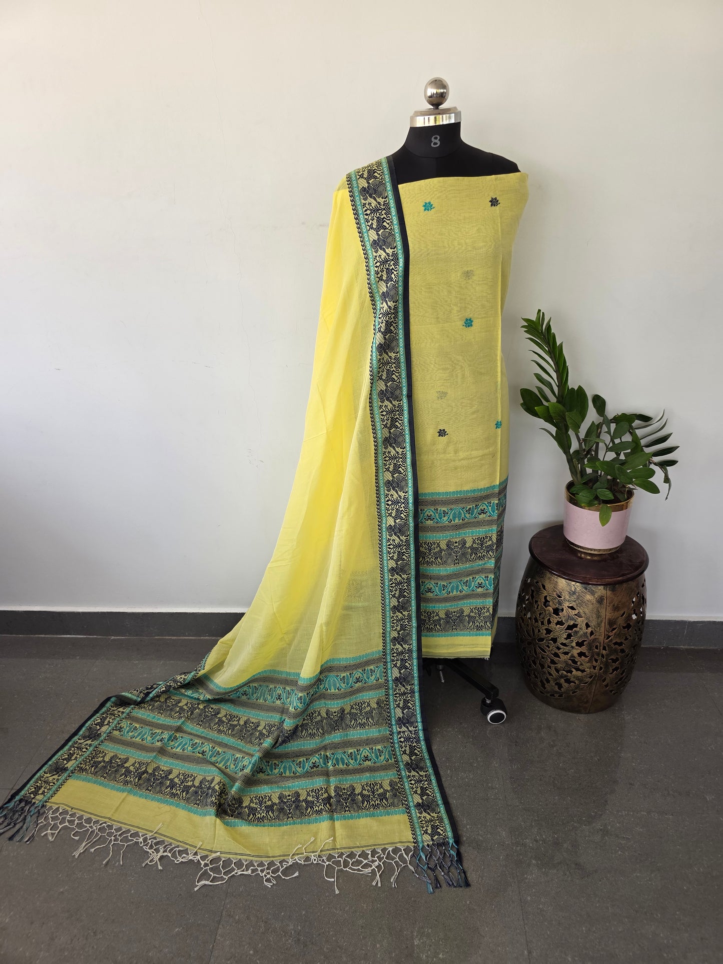 Baluchari pure mercerised cotton salwar - BB115