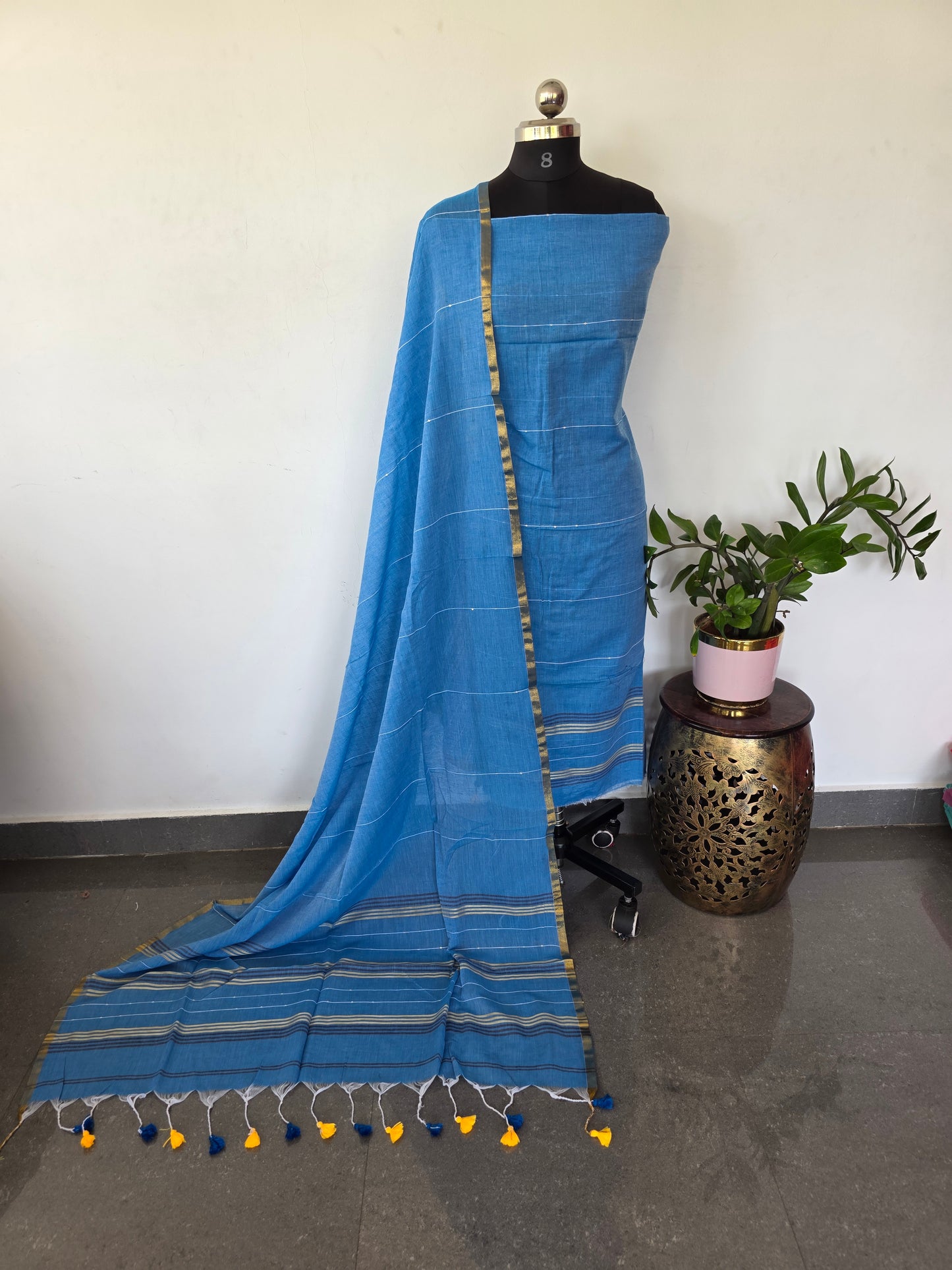 Premium mul khadi sequence work set - MUL342