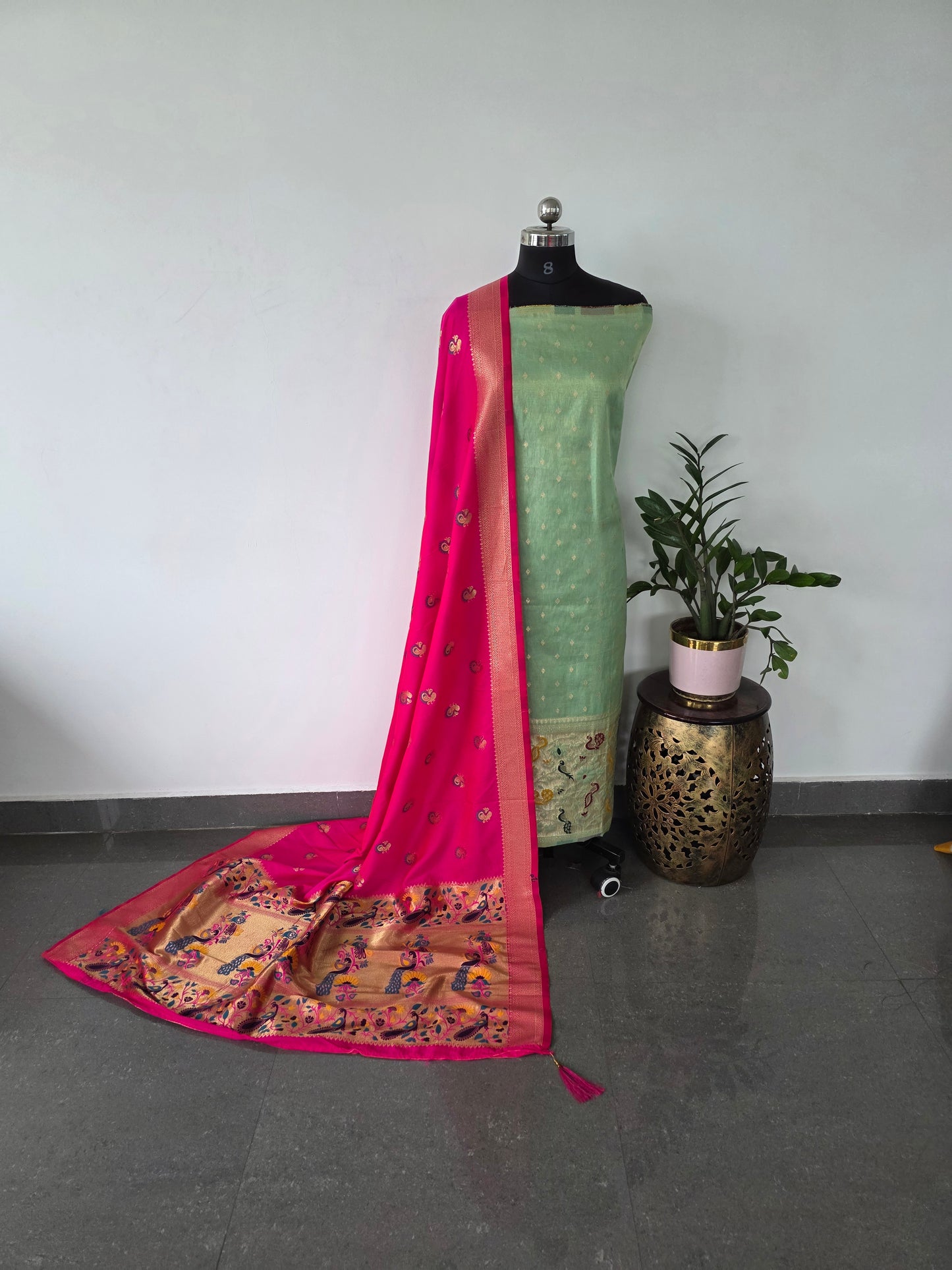 Premium paithani silk set - PX2