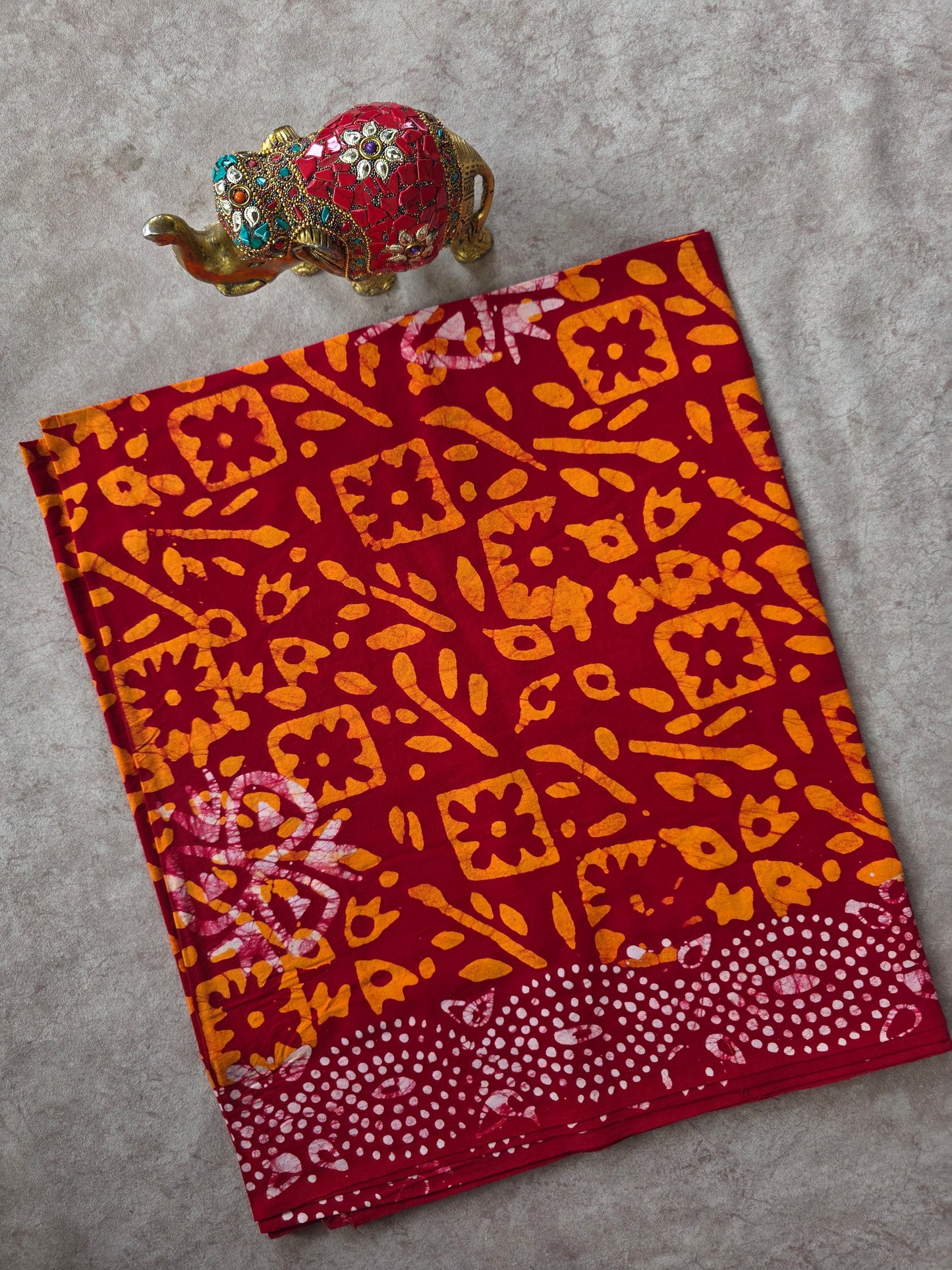 Double colour batik print Nighty /kaftan fabric ( approx 3 mtrs ) - NF104