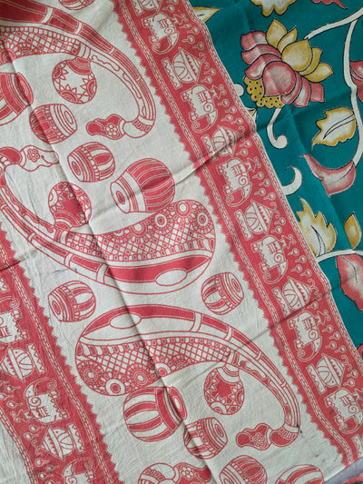 Pure Kalamkari Cotton Salwar Set (2.5 Metres) - Ak348