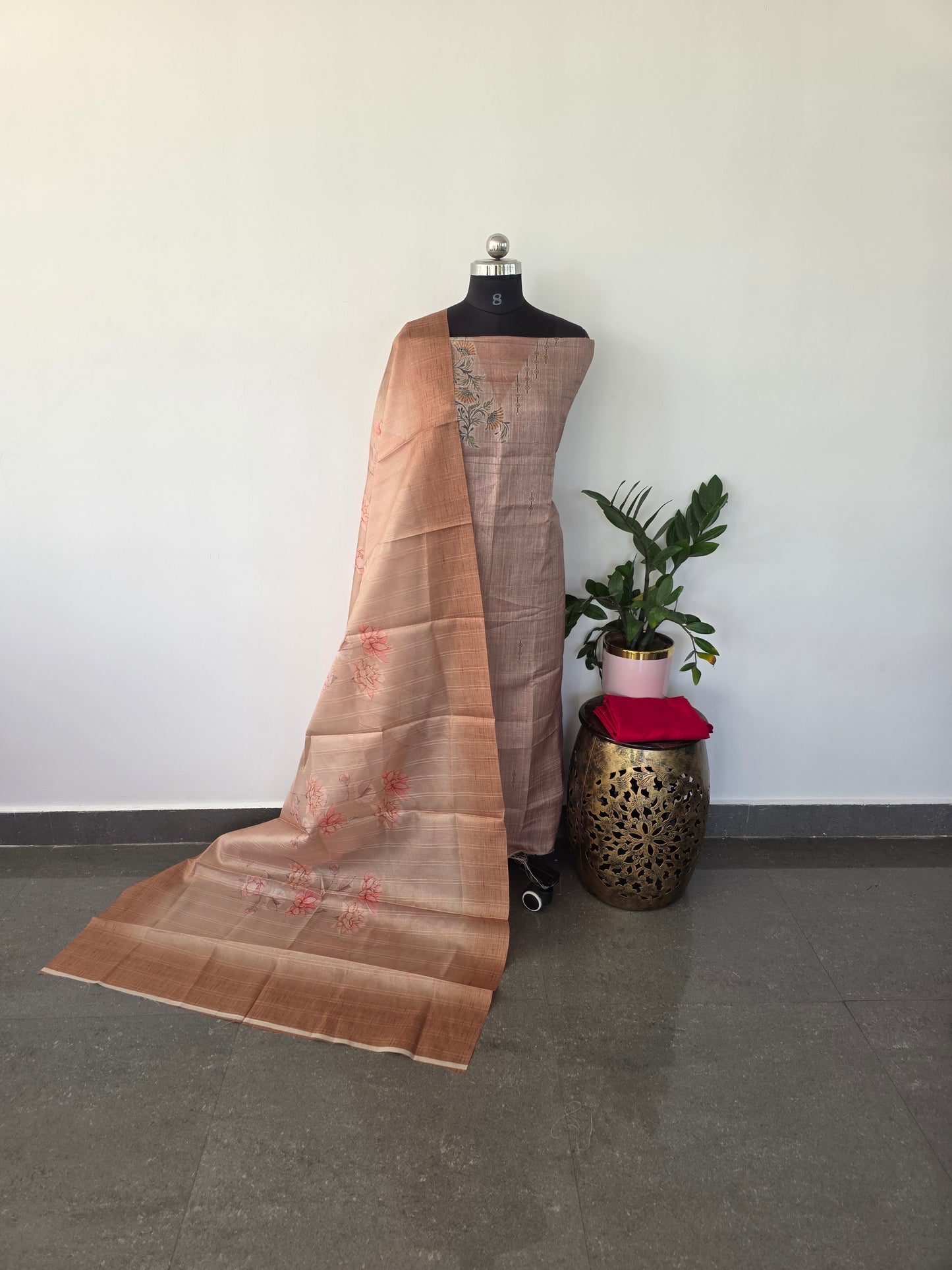 Fancy Tussar silk set - 6