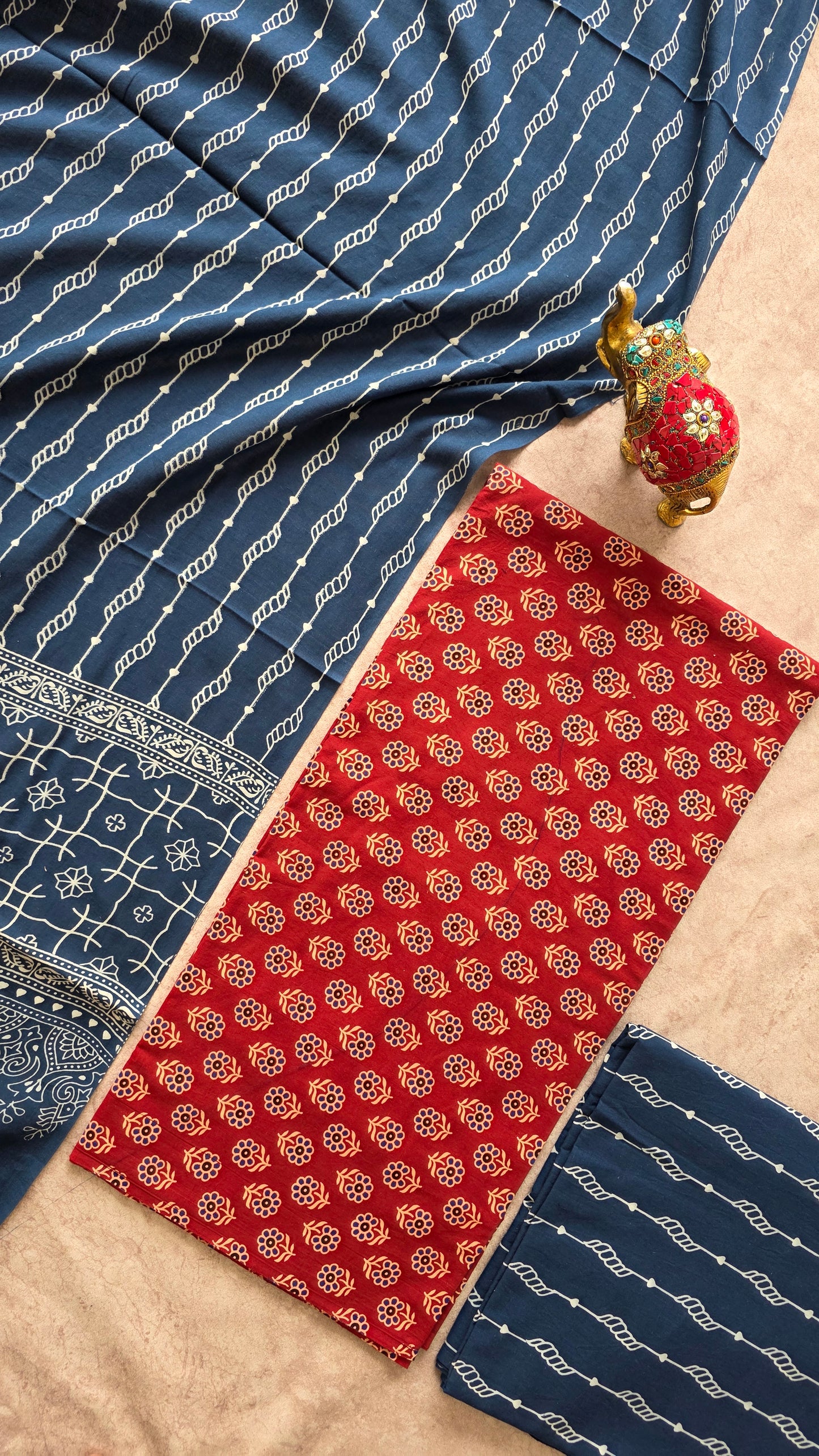 Heavy Ajrakh cotton set - VC77