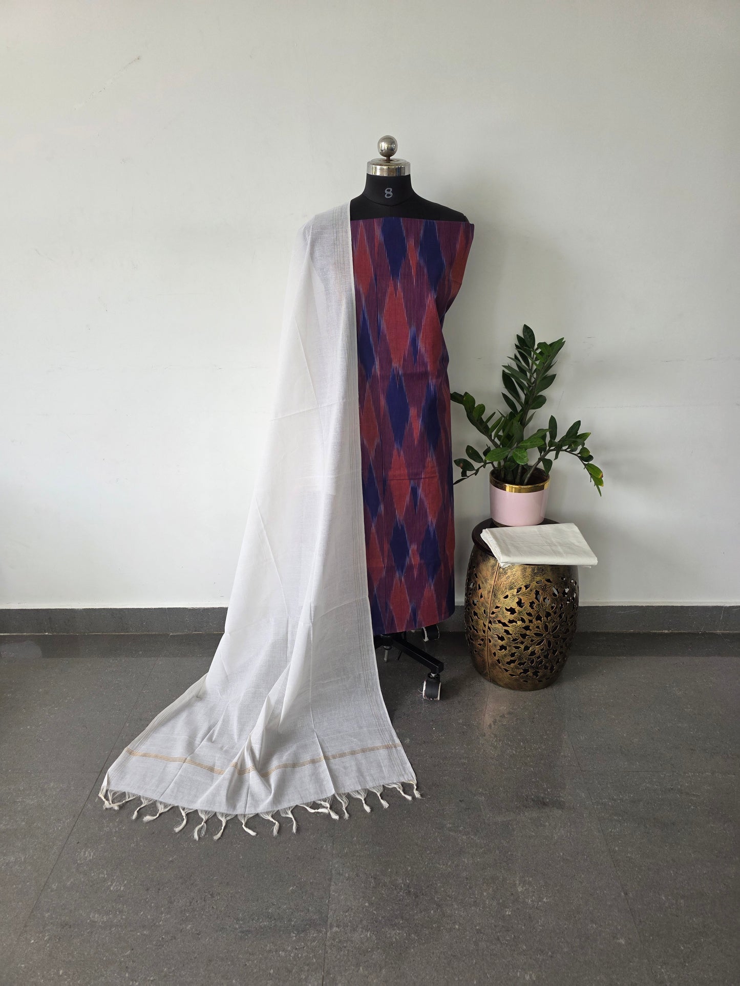 Pure handloom cotton set  - WH49