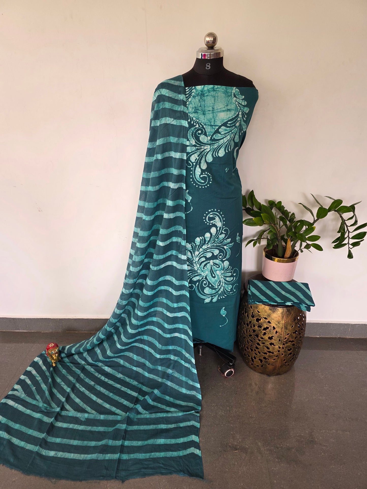 Handcrafted Batik cotton salwar set -BS39