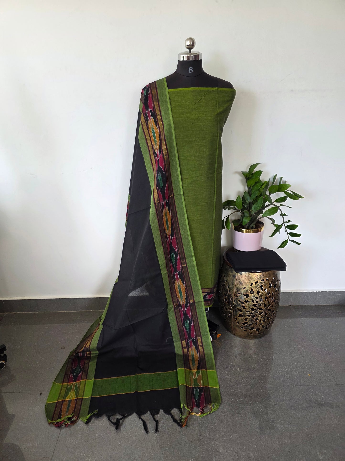 Pochampally border south cotton set- PCS21