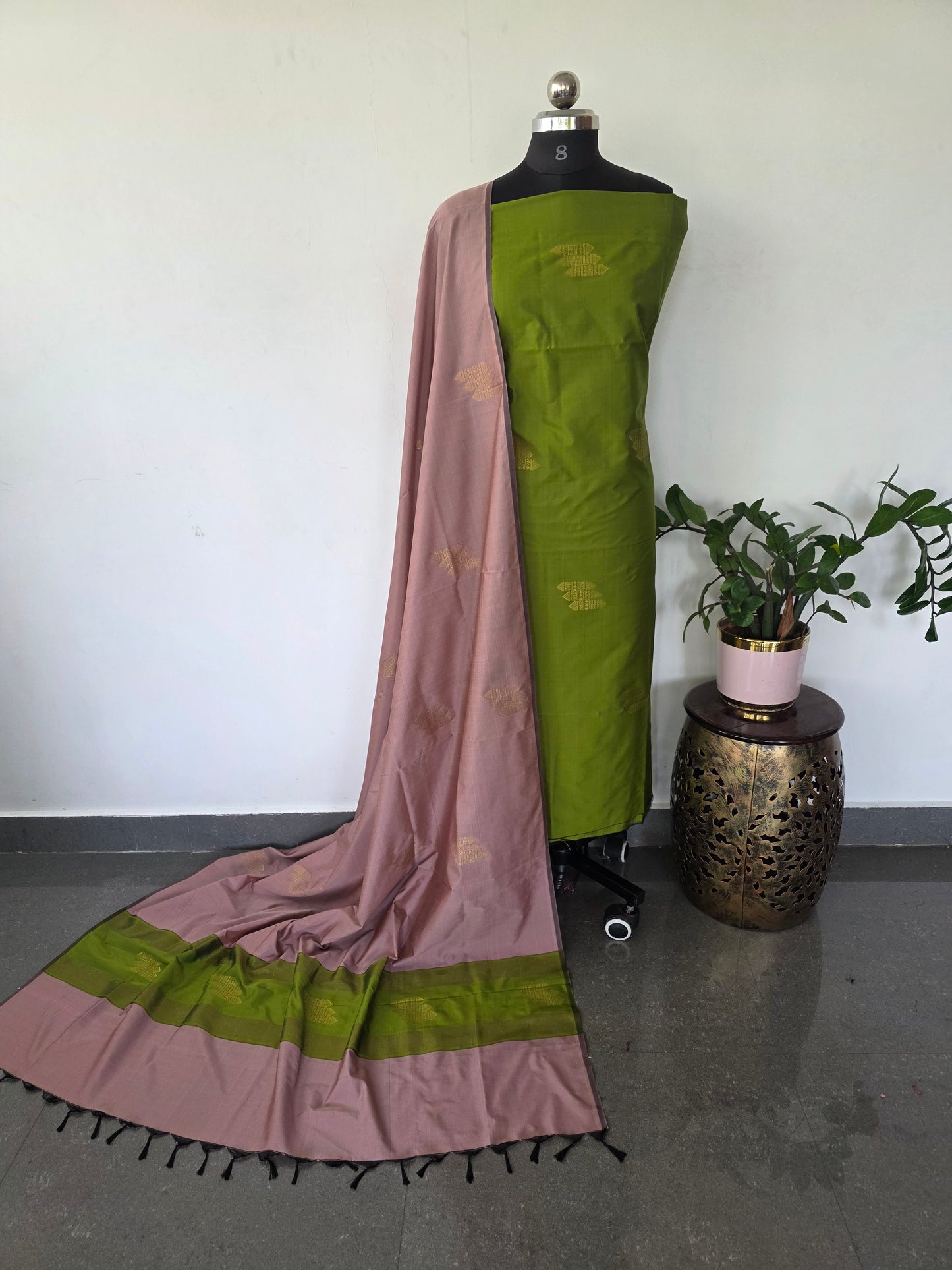 Borderless soft silk salwar set -GS46