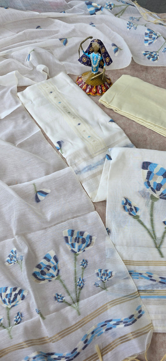 Premium jamdhani silk cotton set - PJ7