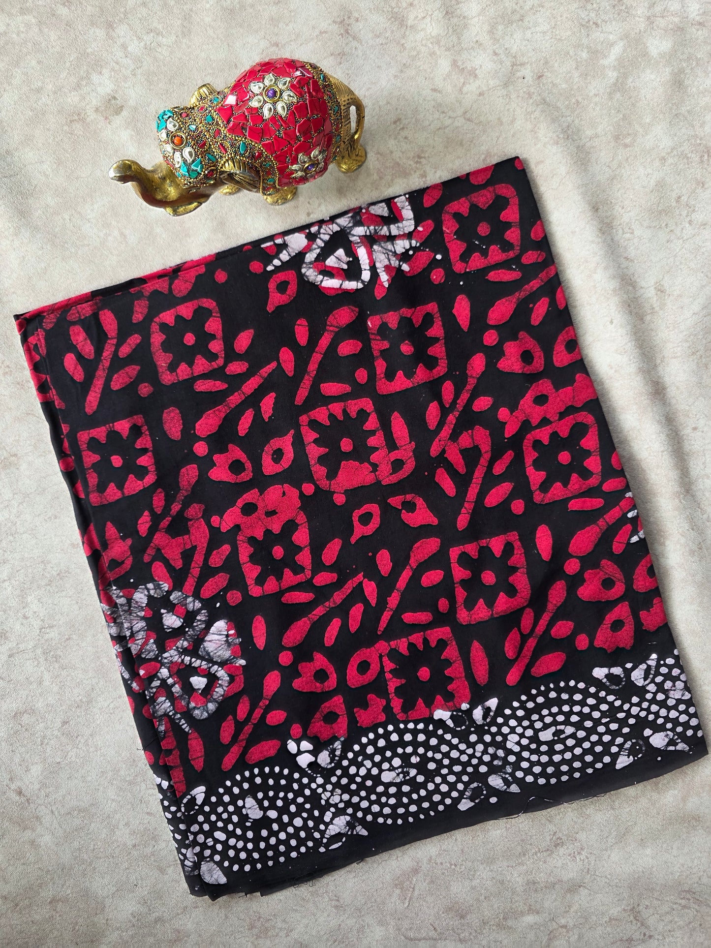 Double colour mom batik print Nighty /kaftan fabric ( approx 3 mtrs ) - NF99