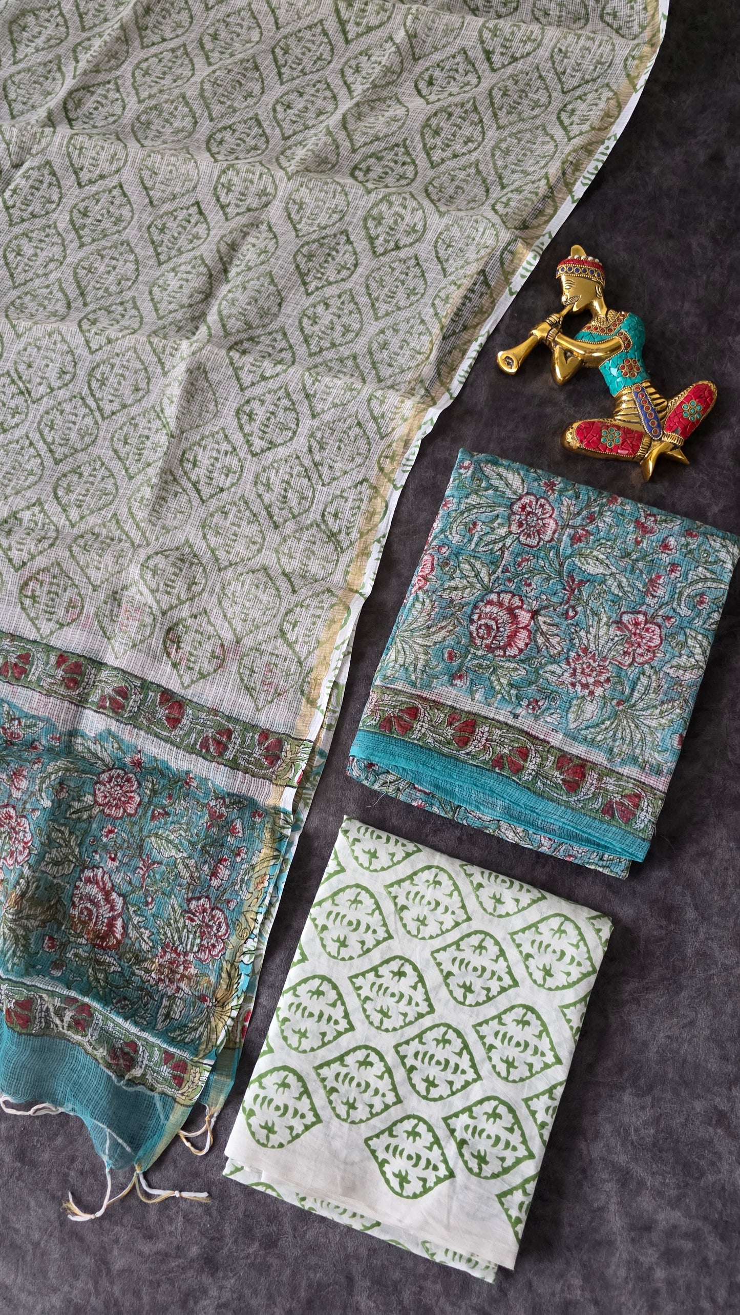 Handblock Jaipuri Kota doria set - JA706