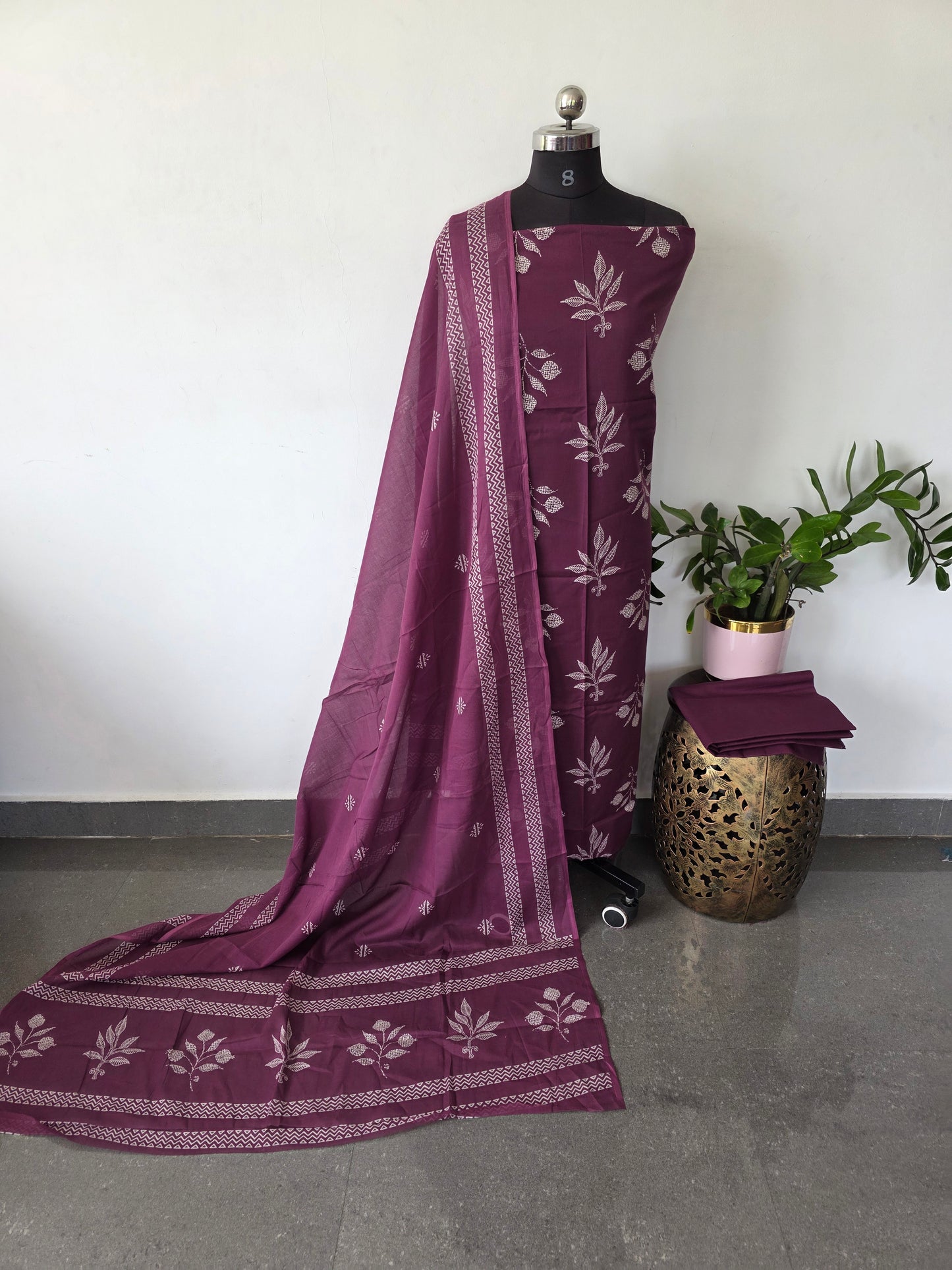 Jaipuri pure cotton salwar set - JA857