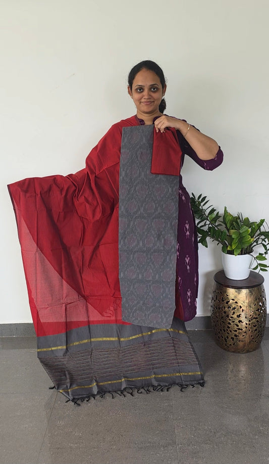 Pochampally full ikkat sico set - SA48