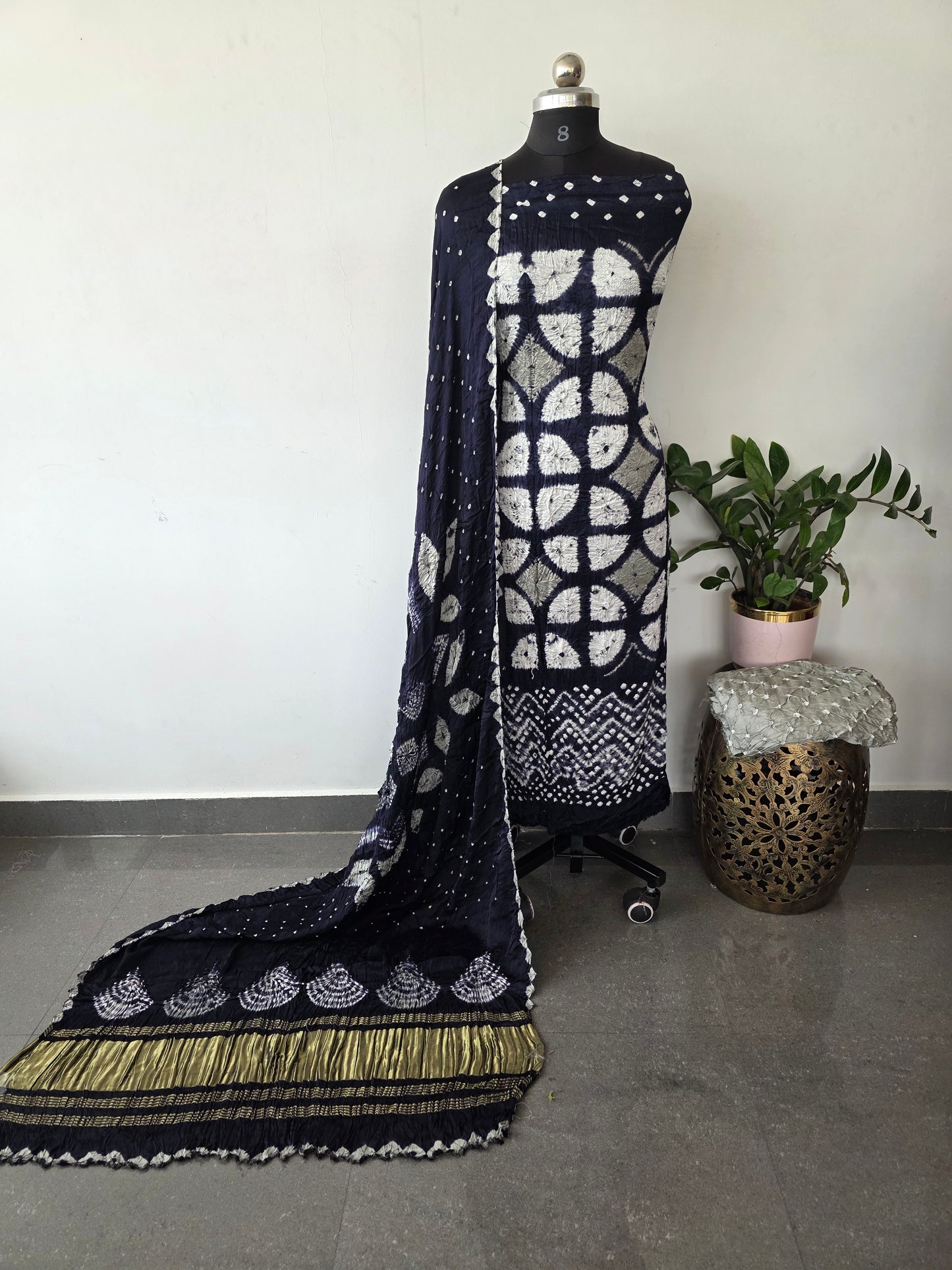 Handcrafted Modal silk shibori set -BN121