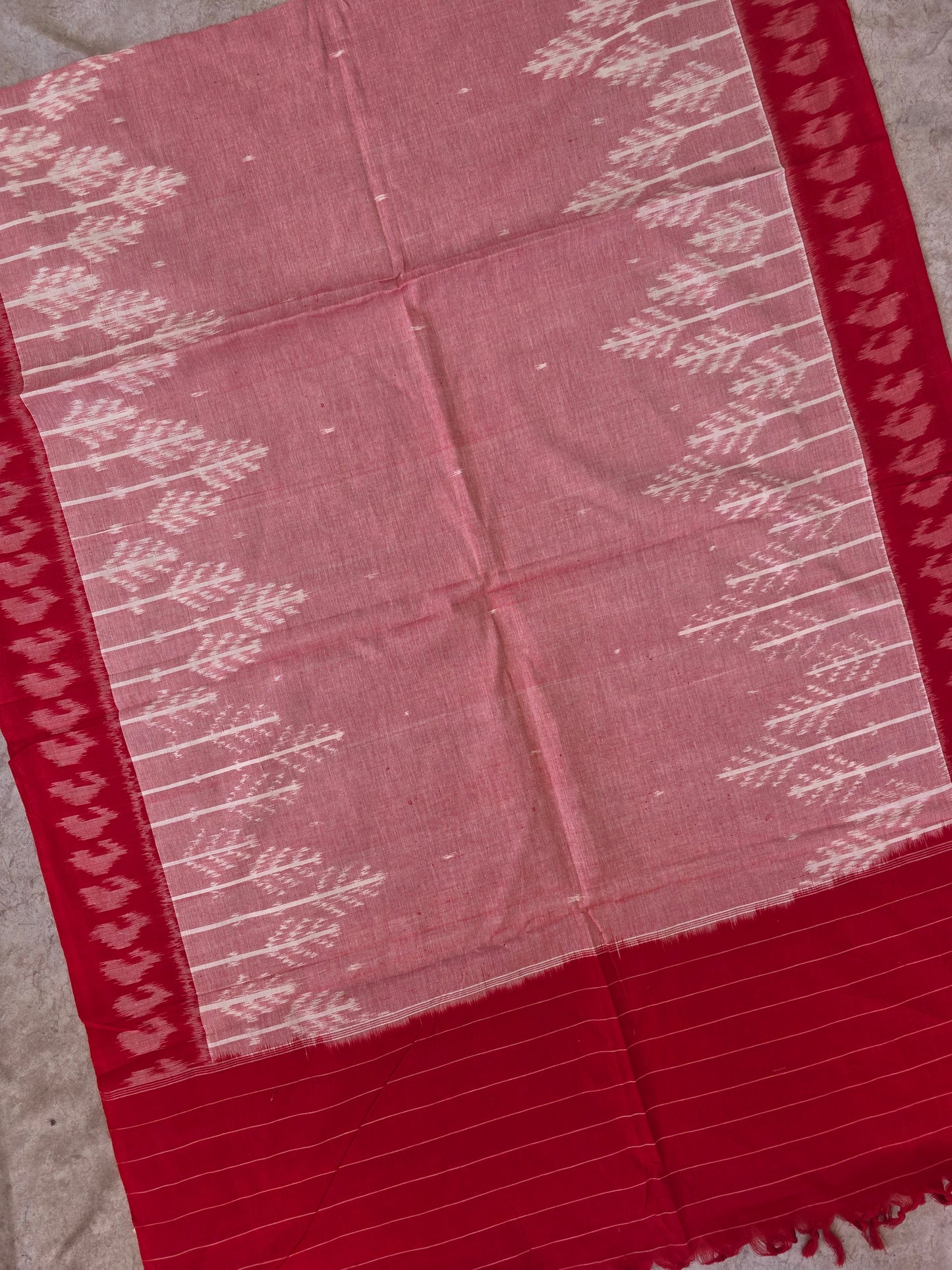 Handloom mercerised weft ikkat duppatta - KK140
