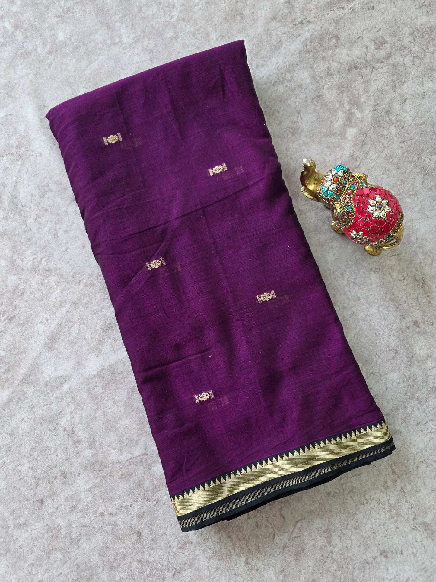 Mercerised narayanapet running material (black)(0.5 mtrs)- NA150
