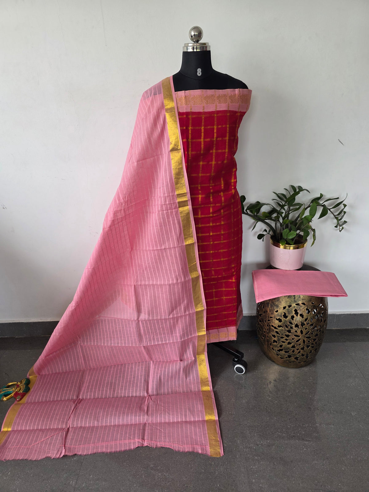 Madurai Sungudi Pavithram checks salwar set-MS107