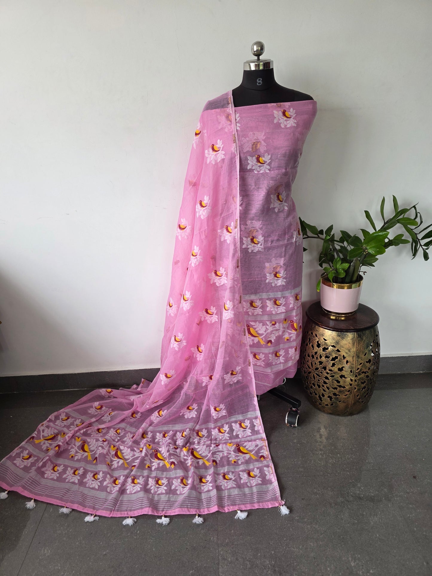 Premium Silk cotton jamdhani set - CLA463