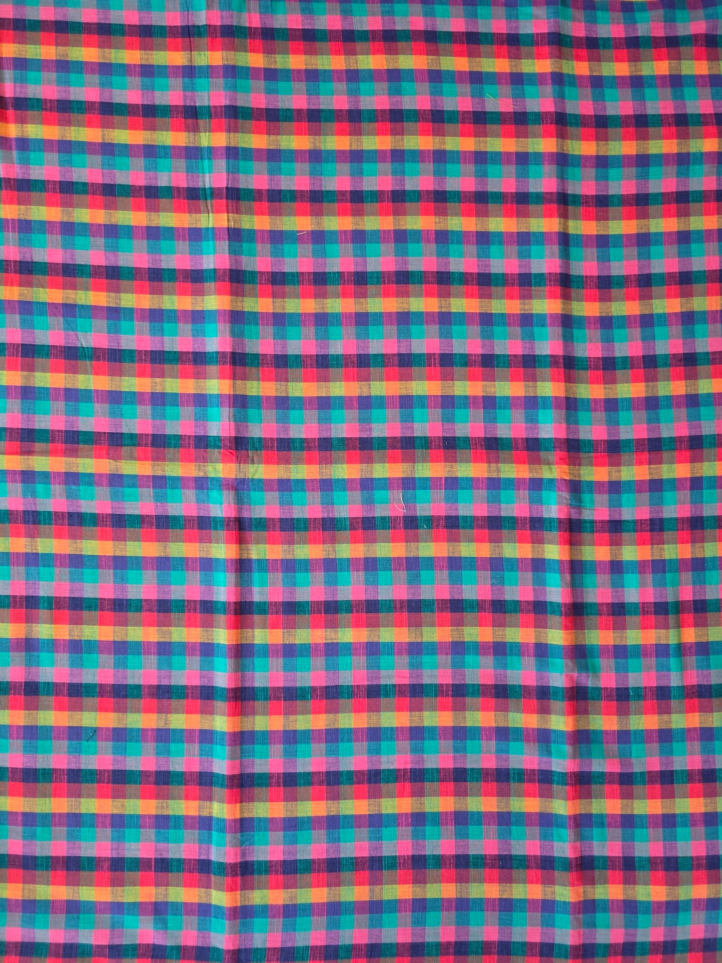 Madras kattam prewashed textured running material (1 mtr) - MD26 (1 inch* 1 inch)