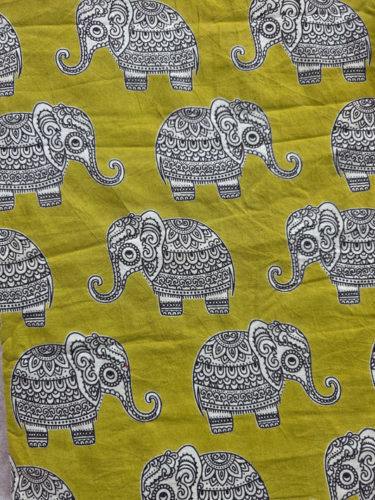 Pure kalamkari cotton running material (0.5meter)- KM59