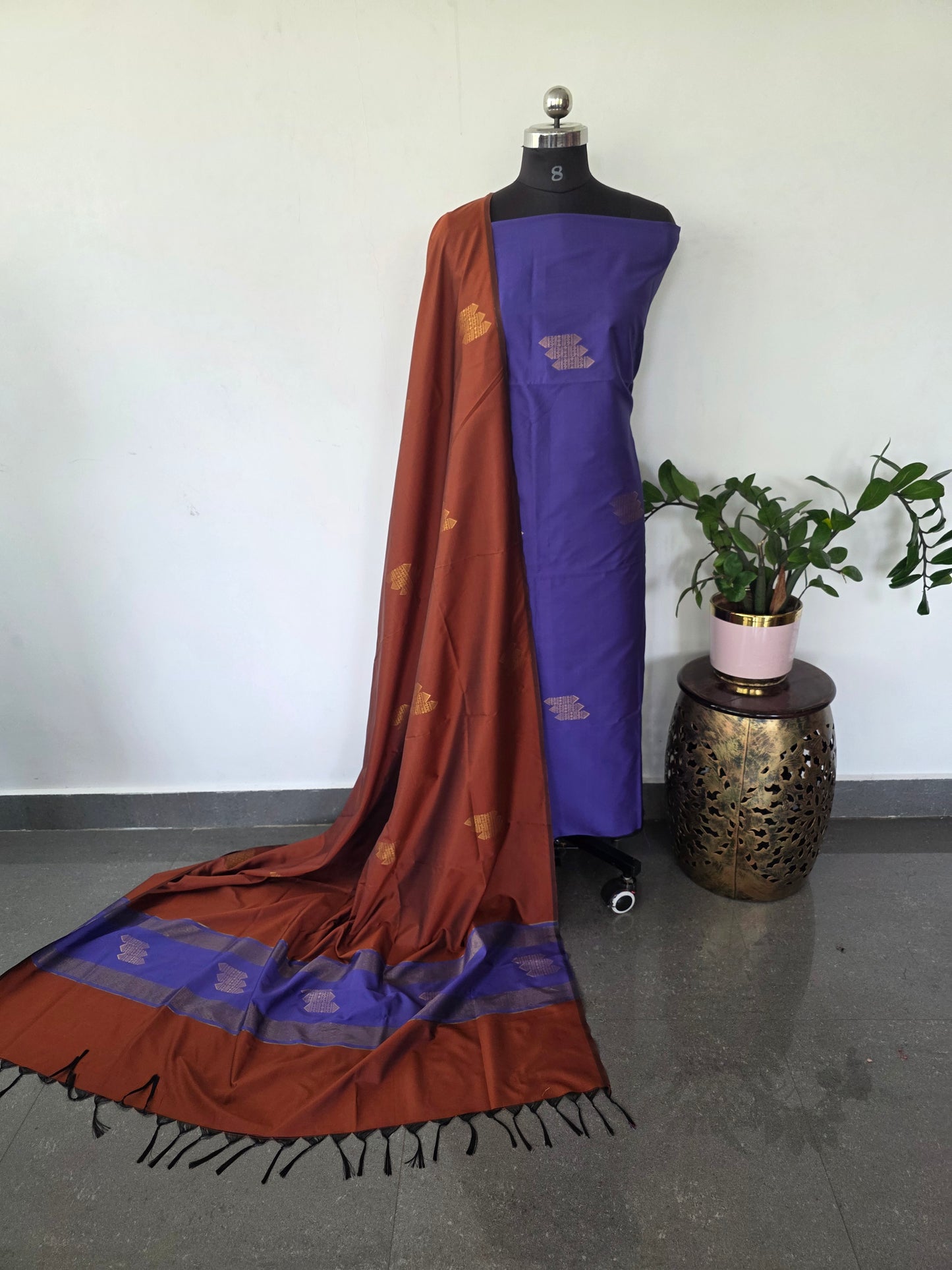 Borderless soft silk salwar set -GS45