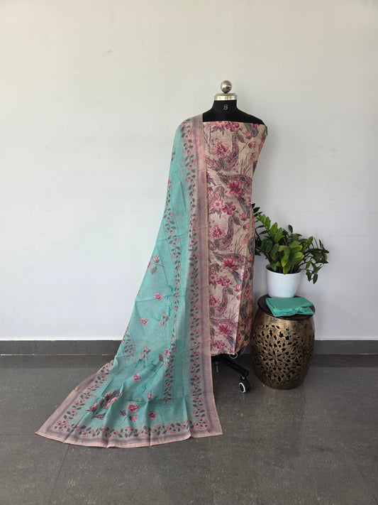 Premium Embroidery  Assam silk set - AS4