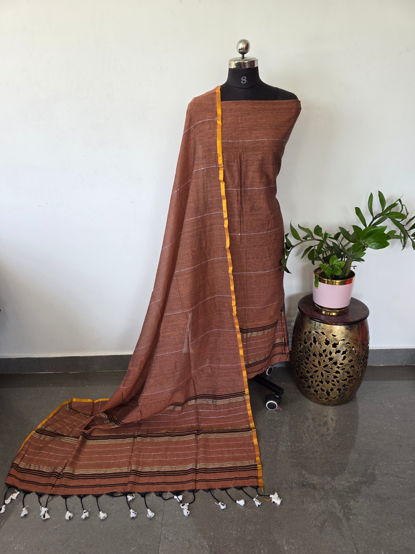 Premium mul khadi sequence work set - MUL351