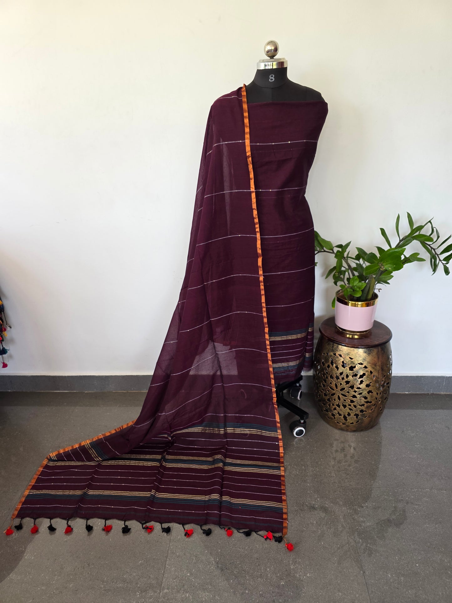 Premium mul khadi sequence work set - MUL321