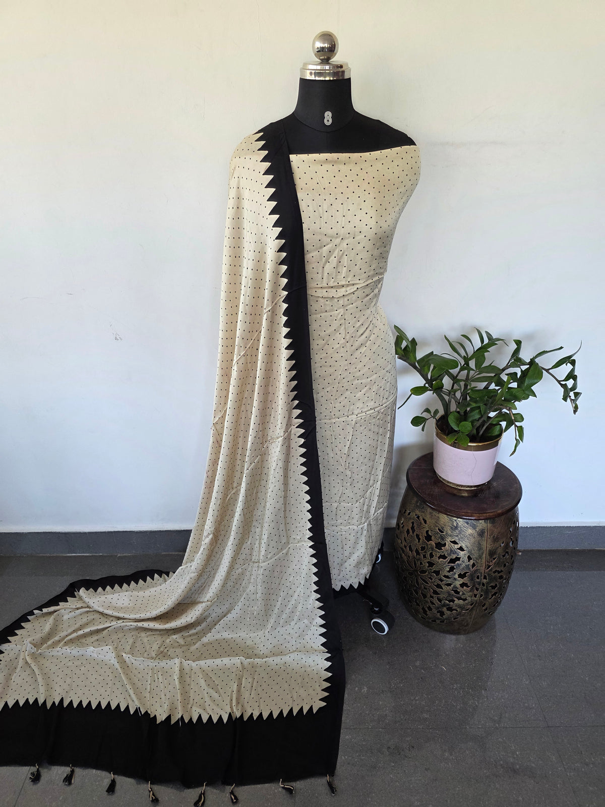 Handcrafted ajrakh modal silk set -HZ314