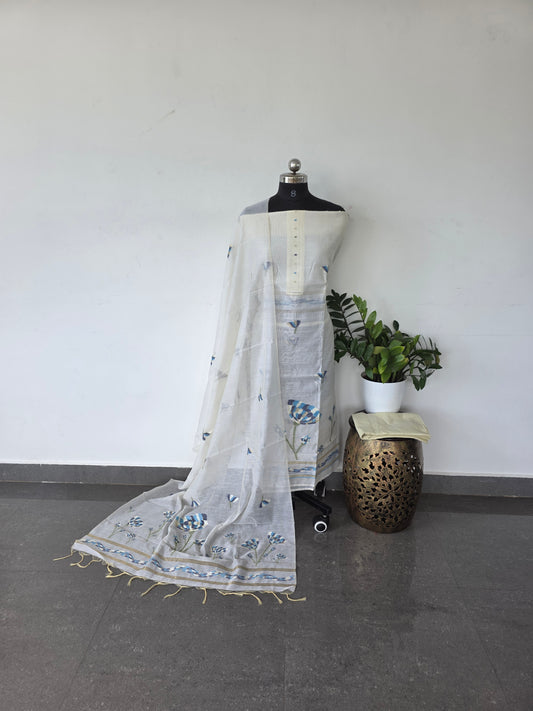 Premium jamdhani silk cotton set - PJ7