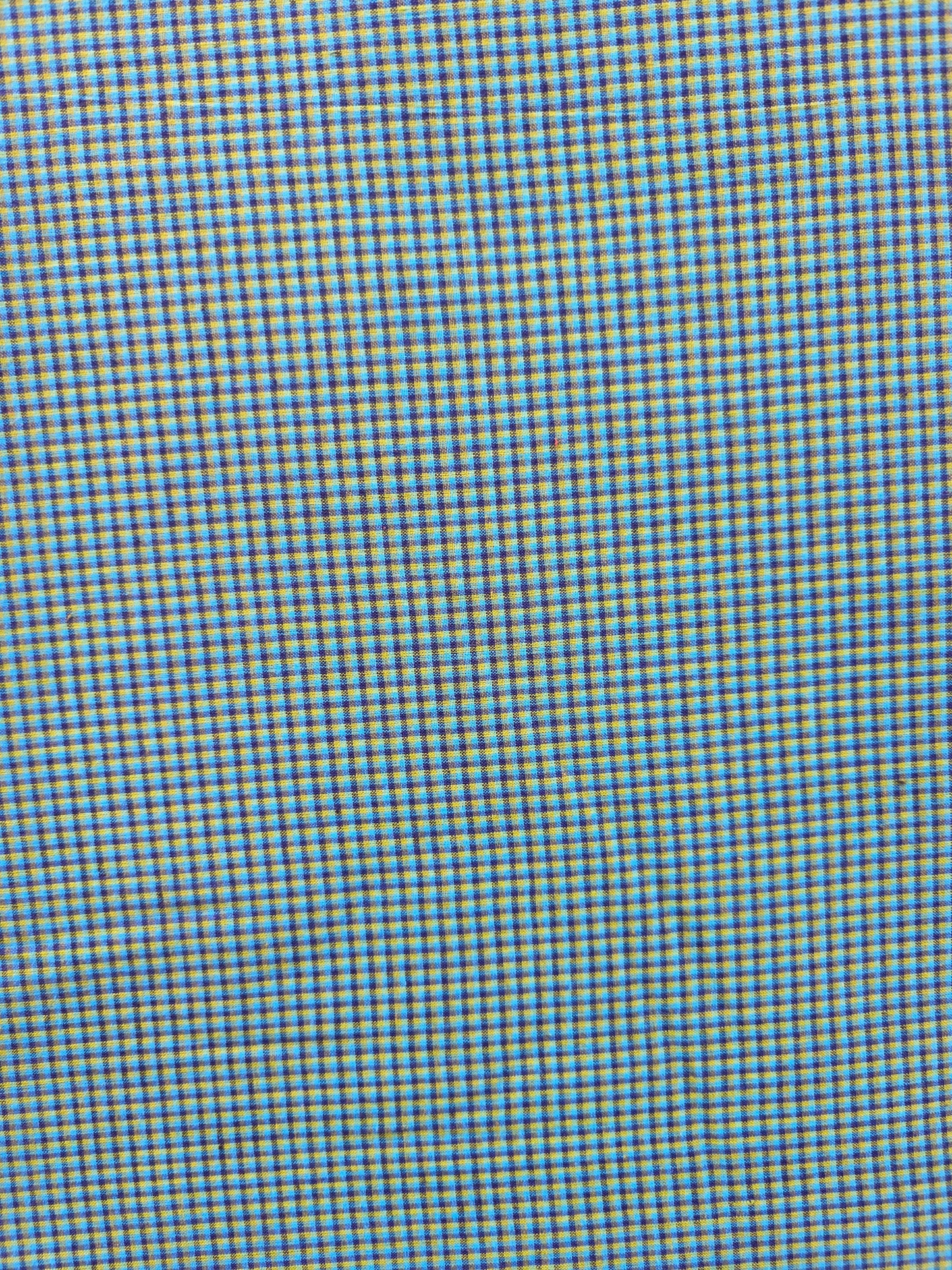 Mini Checked prewashed south cotton running material (0.5 mtrs) - HRM286