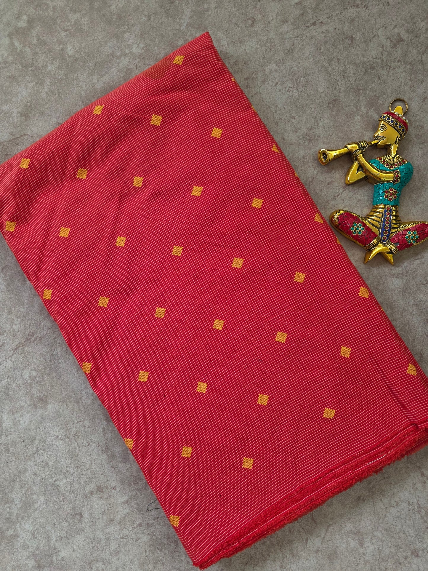 South cotton running material with zari butta (0.5 mtrs)- HRM260