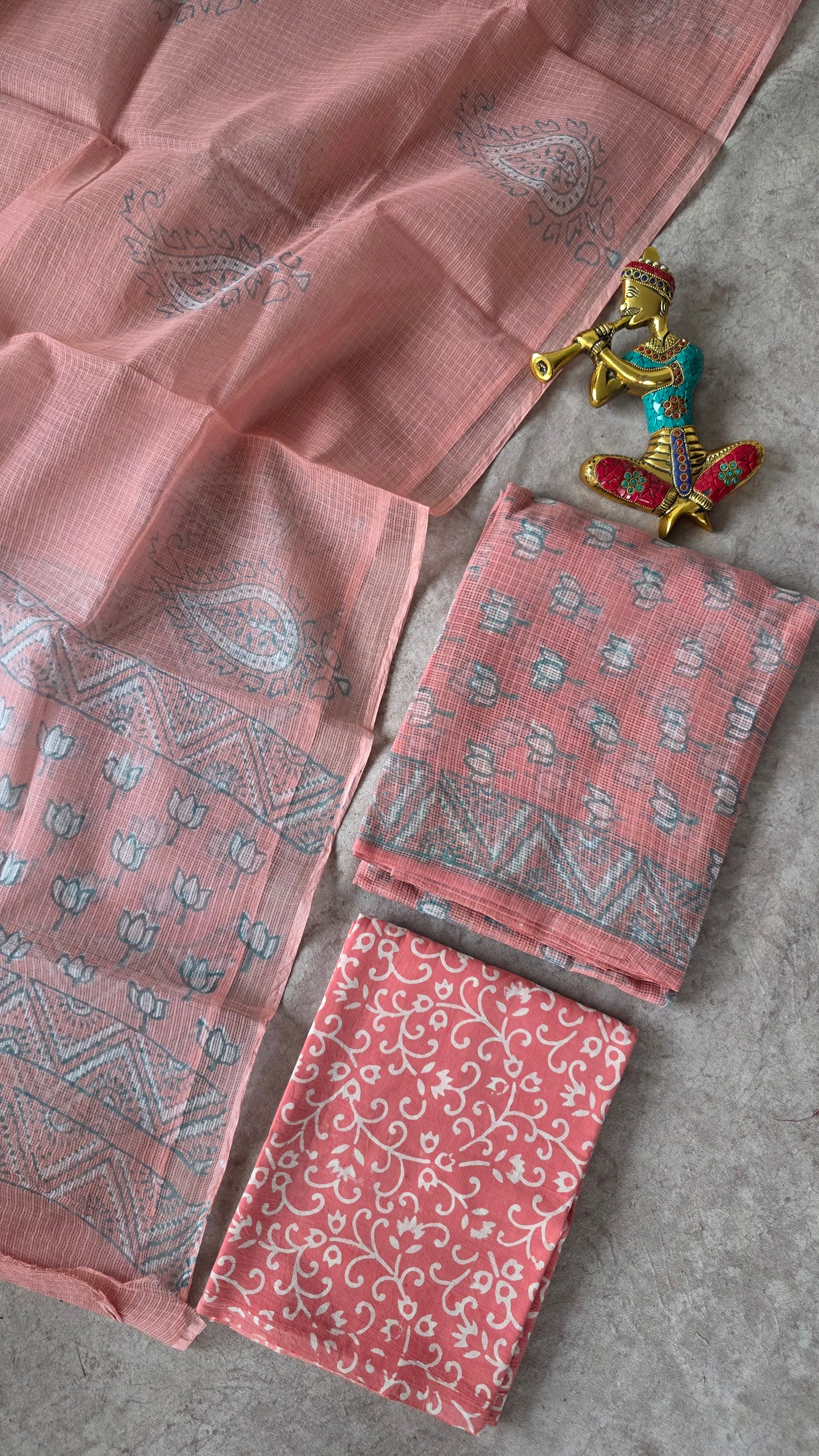 Handblock Jaipuri Kota doria set - JA728