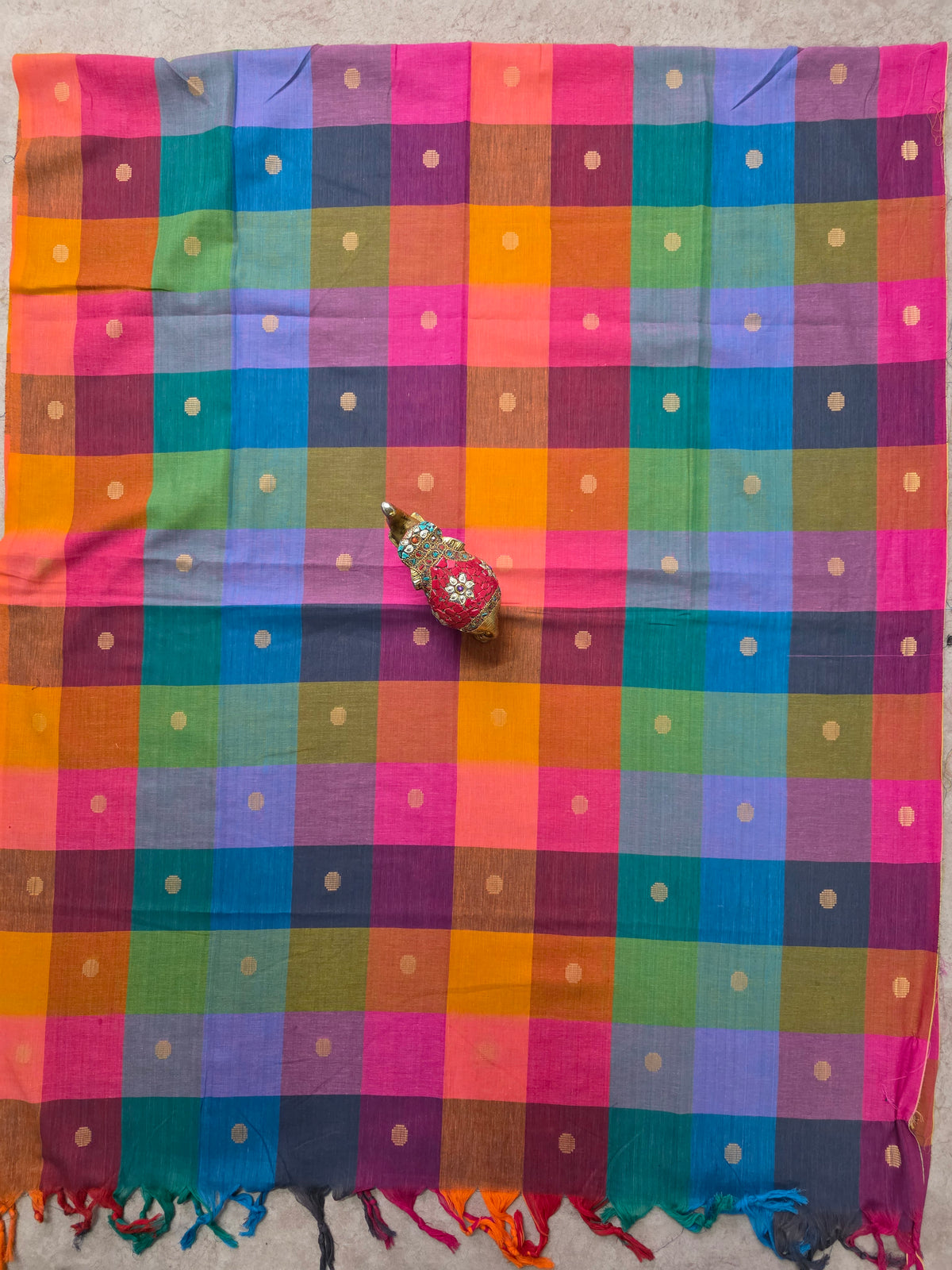Madras kattam prewashed duppatta-MD142