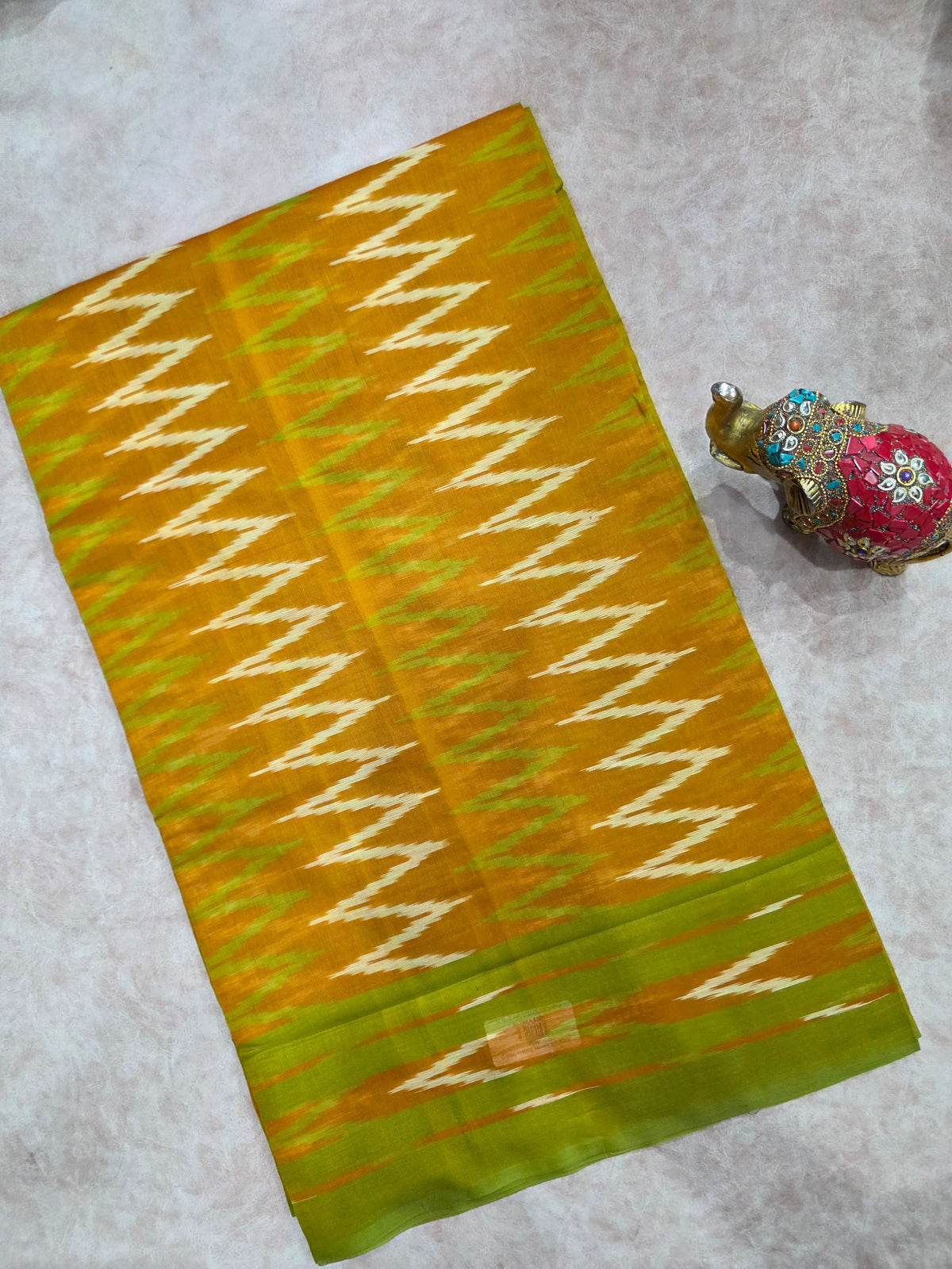Mercerised warp ikkat saree - WW274