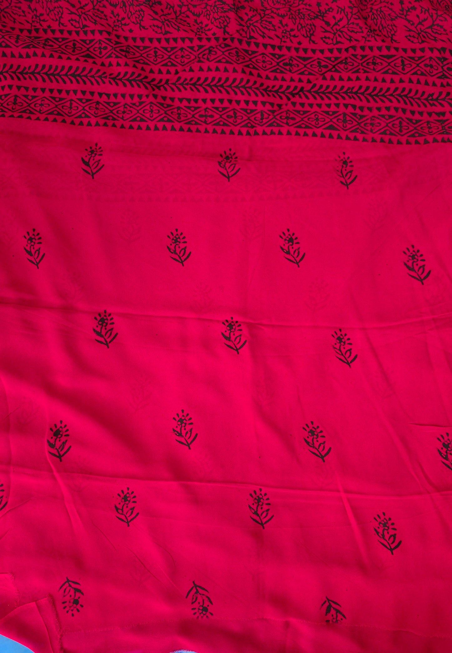 Handblock georgette salwar set - GE173