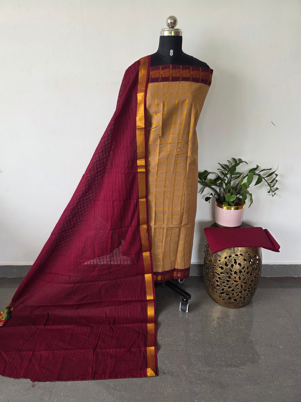 Madurai Sungudi Pavithram checks salwar set-MS104