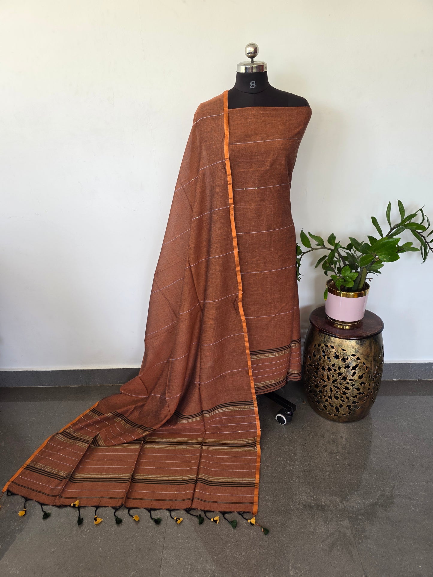 Premium mul khadi sequence work set - MUL314